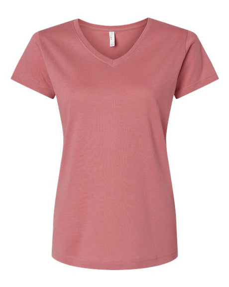 LAT Women's Fine Jersey V-Neck Tee