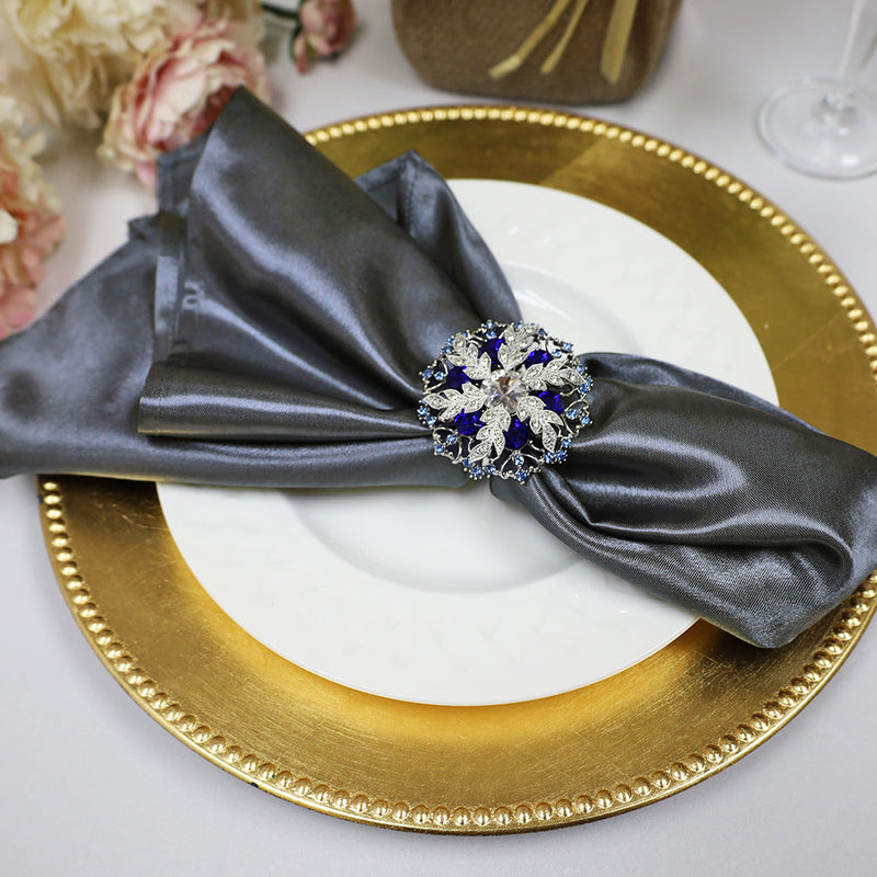 Heavy Duty Satin Dinner Napkins 20x20 Pewter/Charcoal