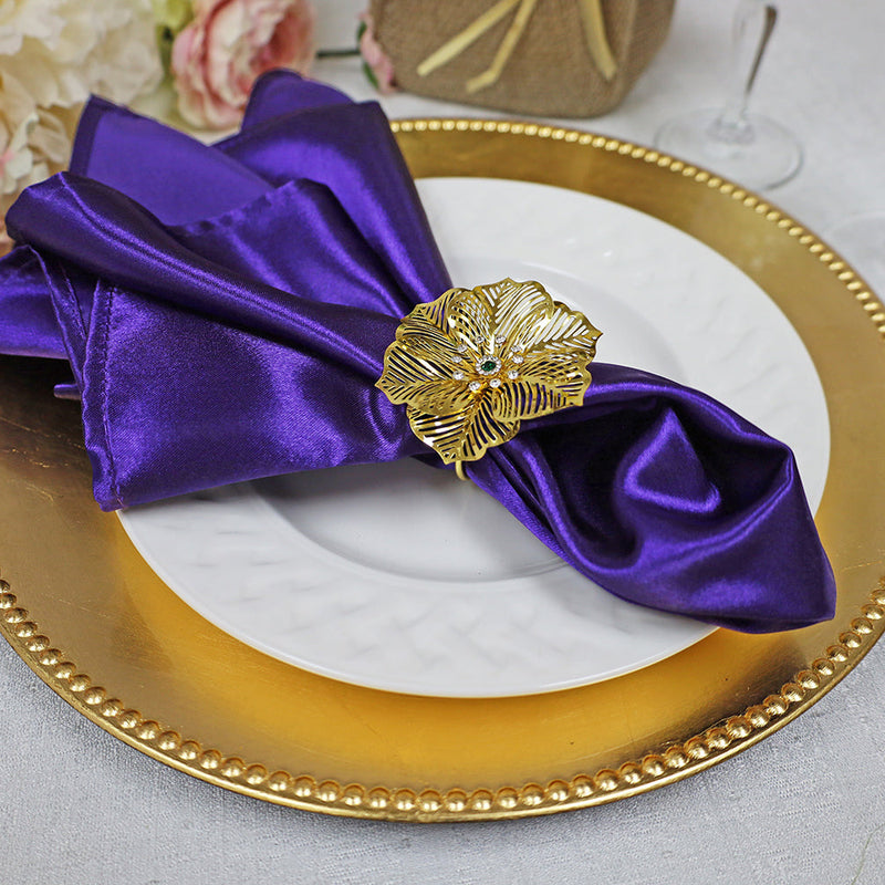 Heavy Duty Satin Dinner Napkins 20x20 Regency Purple