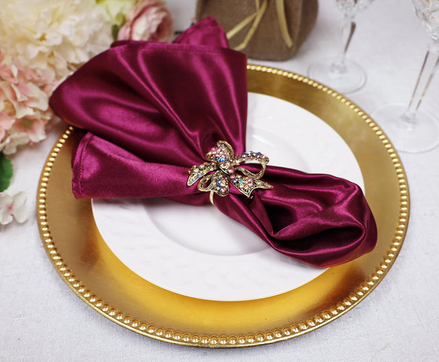 Heavy Duty Satin Dinner Napkin Sample 20x20 Sangria