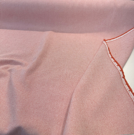 Sunbrella Tella Two Guava Acrylic Fabric - Guava Warm Pink Chenille, Railroaded, Solid & Variegated, 54" Width (1 Yard)