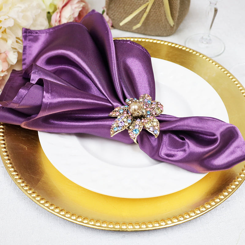 Heavy Duty Satin Dinner Napkins 20x20 Wisteria