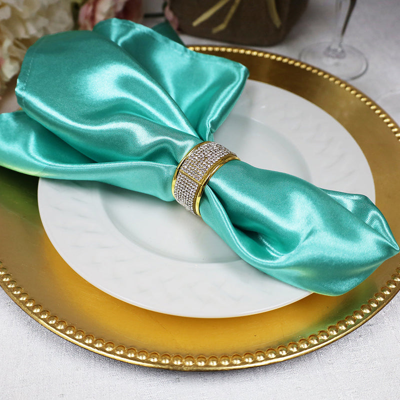 Heavy Duty Satin Dinner Napkin 20x20 Pool Blue