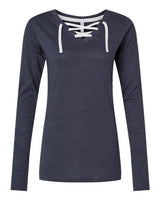 Women's Fine Jersey Lace-Up Long Sleeve T-Shirt