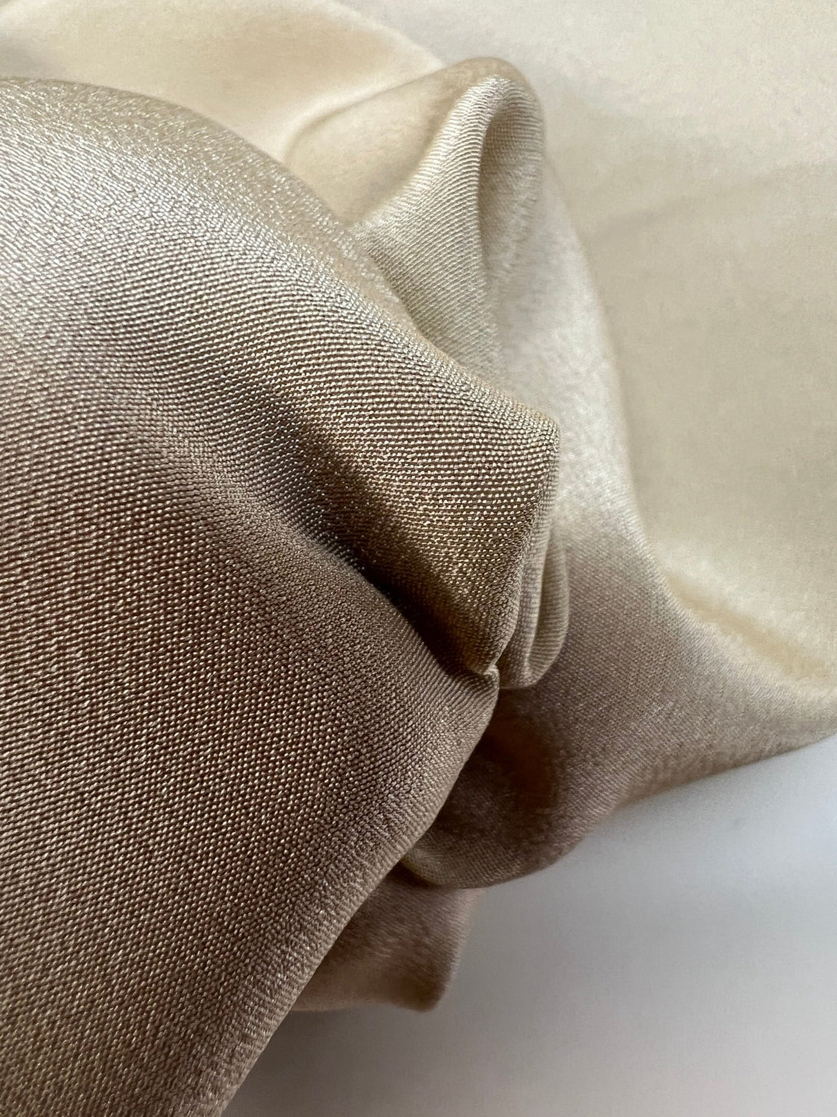 Beige Crepe Polyester Fabric