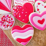Heart Cookie Cutters 6 PCS, 2'', 3'', 3.25'', 3.75'', 4'', 5'', for Valentine's Day