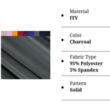 Charcoal ITY Polyester Spandex Knit Fabric