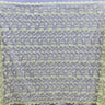 1 Yard Exquisite Ivory Silver Beaded Corded Bridal Lace Fabric on Net Mesh 52 inch Width