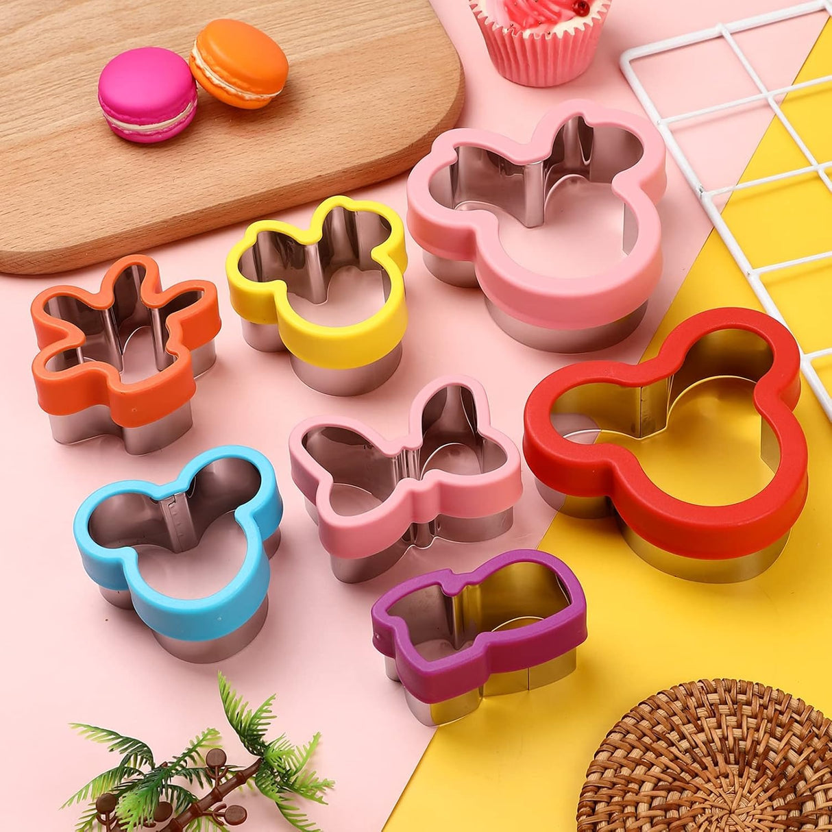 Cookie Cutter Set – 7 Pcs Head Glove Shoe Bows Shapes Food Grade for Kids
