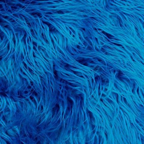 turquoise Faux Fake Mongolian Animal Fur Fabric Long Pile,
