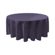 Navy Blue Bridal Satin Round Tablecloth 120″