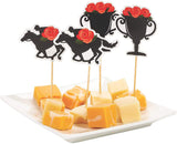 Kentucky Derby horse race-themed food & cupcake 12 piece topper picks set