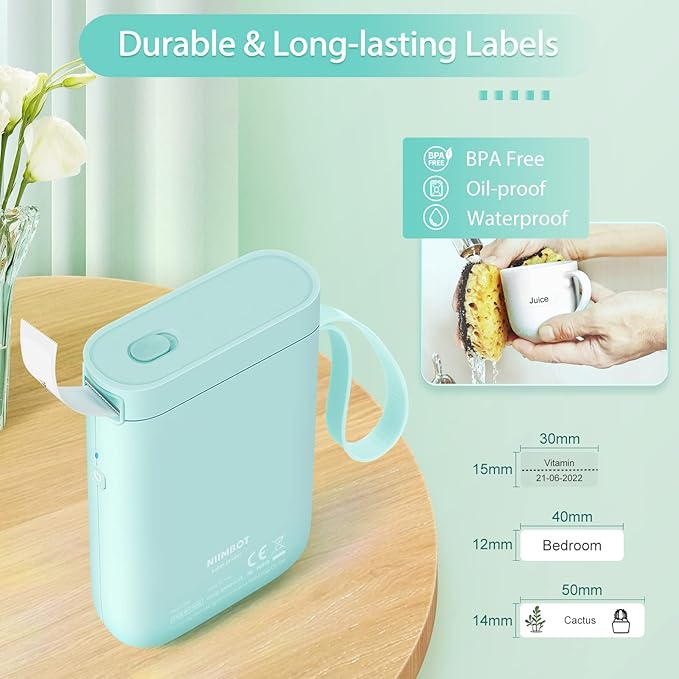 JADENS Label Maker Machine, D11 Portable Bluetooth Printer for Labeling, Home, Office, Organization, Mini Label Maker Machine