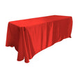 Red Bridal Satin Rectangular Tablecloth 90 x 156″