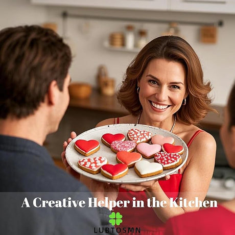 Heart Cookie Cutter Set-6 Pieces-4.25" 3.5" 3.0" 2.5" 1.7" 0.95"-Cookie Cutters Fondant