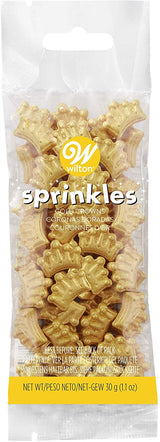 Wilton Golden Gold Crown Candy Sprinkle Pouch