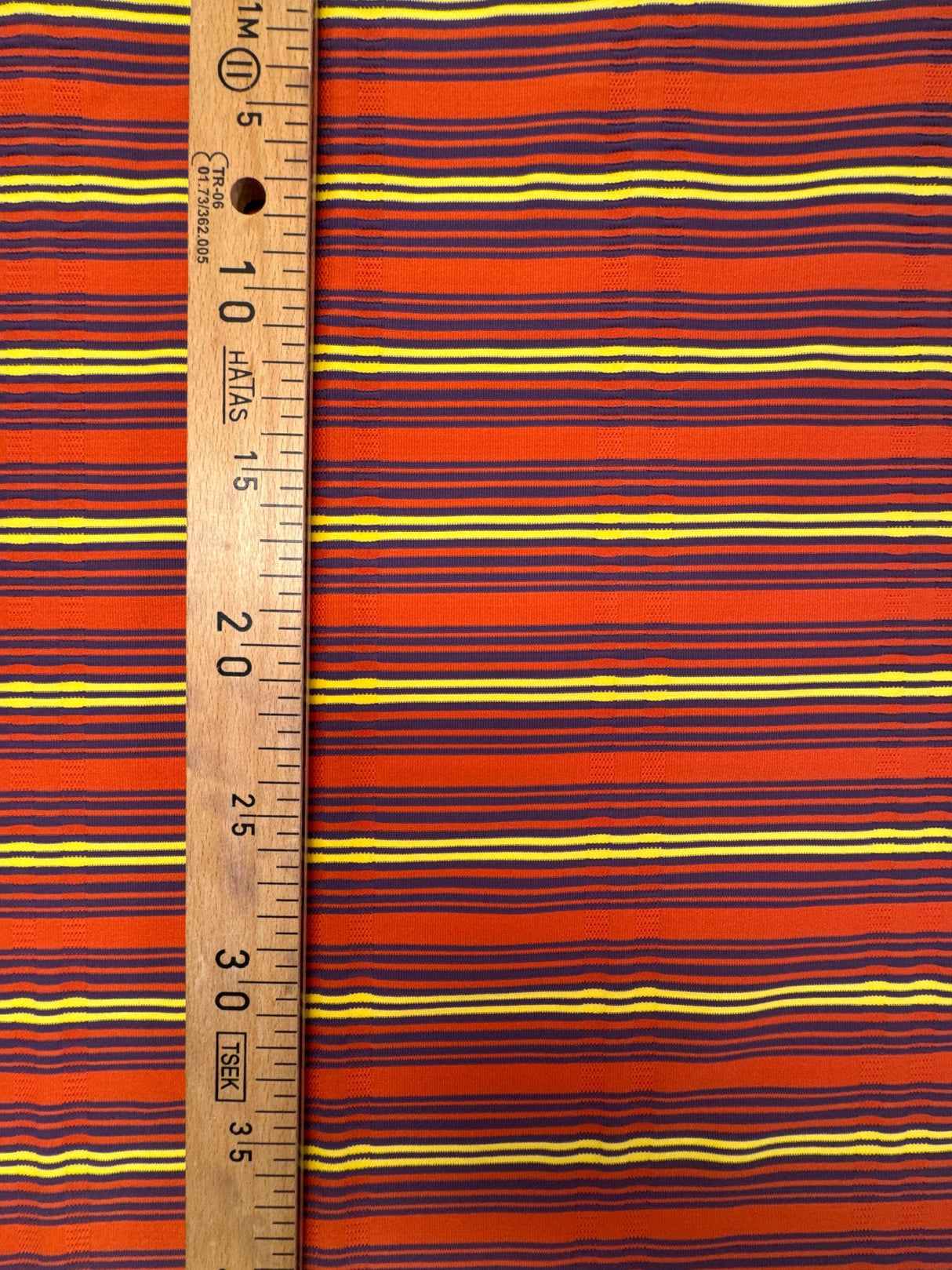 Jacquard Knit Striped Yellow Blue Orange