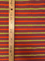 Jacquard Knit Striped Yellow Blue Orange