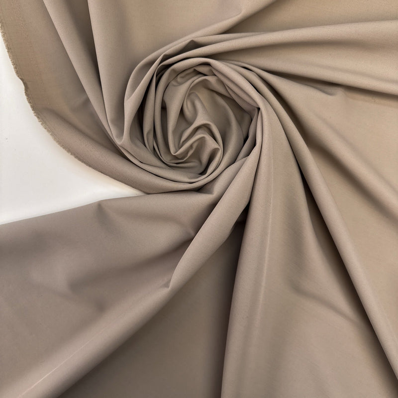 Virgin Wool Suiting Fabric Beige Super 150s