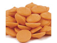 Merckens ORANGE Chocolate Flavored Candy Coating Wafers – 25 lb Wholesale Case