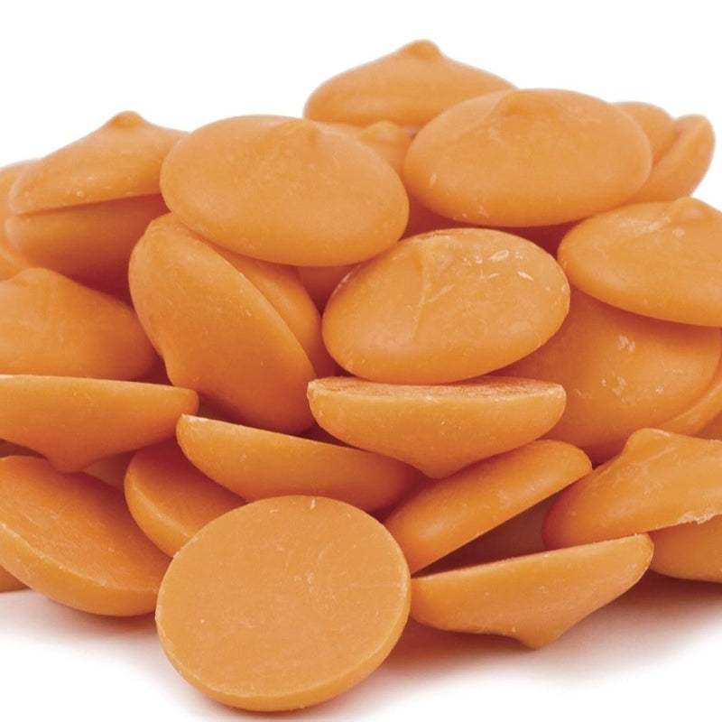 Merckens Orange Chocolate Confectionery Wafers – 5 lb