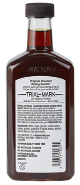 Watkins All Natural Original Gourmet Baking Vanilla, with Pure Vanilla Extract, 8 Fl Oz