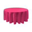 Fuchsia Satin Round Tablecloth 120″