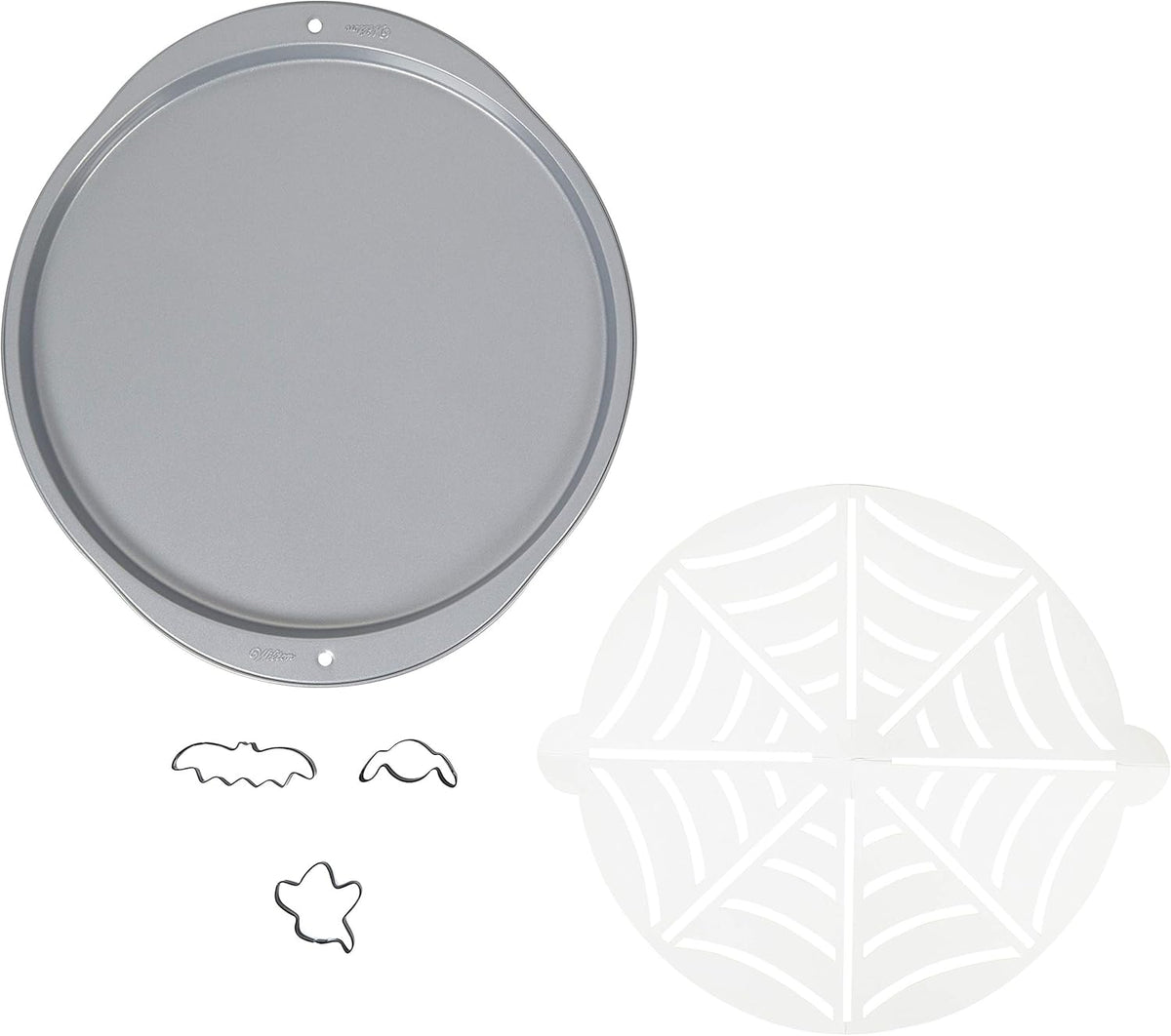 Wilton Spiderweb Cookie Pan Kit Set with mini cookie cutters and web stencil