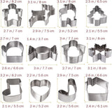 Christmas Cookie Cutters Set – 12 Pcs Gingerbread Men Christmas Tree Snowflake Candy Cane Stocking Mitten