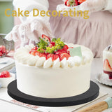 12" Round Black Foil Cake Board Drum