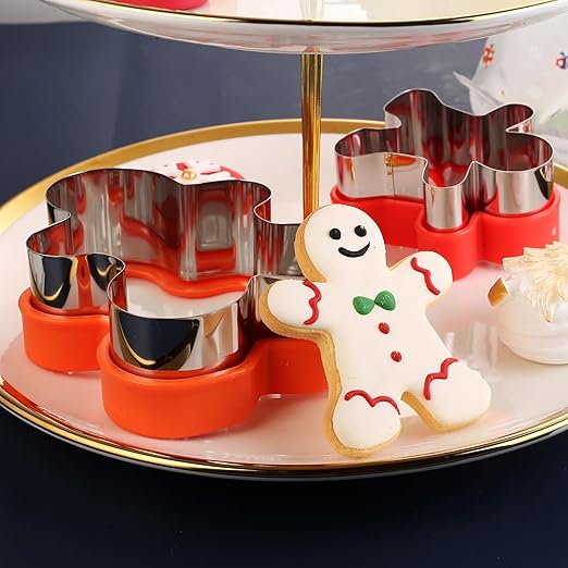 Gingerbread Cookie Cutters 5 Pieces 5 Sizes 1" to 4.9" Gingerbread Man Cookie Cutter