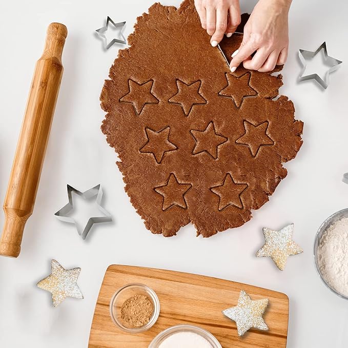 12-Piece Round Cookie Cutter Set – Stainless Steel Circle Biscuit & Pastry Cutters