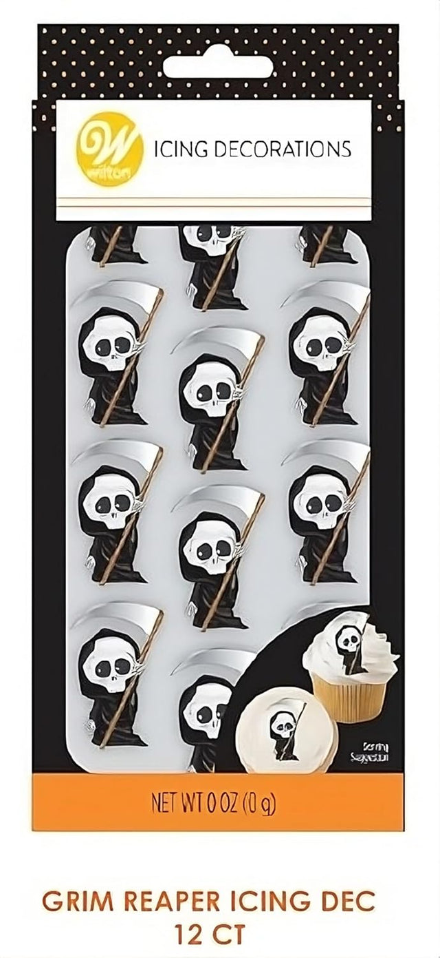 Wilton Halloween Grim Reaper Royal Icing Decorations – 12 Count