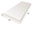 Regular Density Mattress Cushion Foam ( 4″ H x 24″ W x 72″ L )