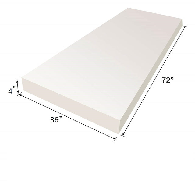 Regular Density Mattress Cushion Foam ( 4″ H x 36″ W x 72″ L )