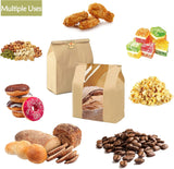 20 Paper Bread Bags for Homemade Bread (13.7x8.2x3.5 in), Sourdough Bread Bags with Window, Sourdough Storage Bread Bags for Bread Packaging