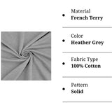 Cotton Spandex French Terry Fabric Heather Grey
