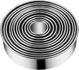 12 PCS Round Cookie Cutters – Commercial Grade Stainless Steel Dough & Biscuit Cutters