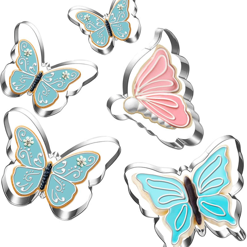 Butterfly Cookie Cutter Set-5 Piece-Butterfly Fondant Biscui Cutters
