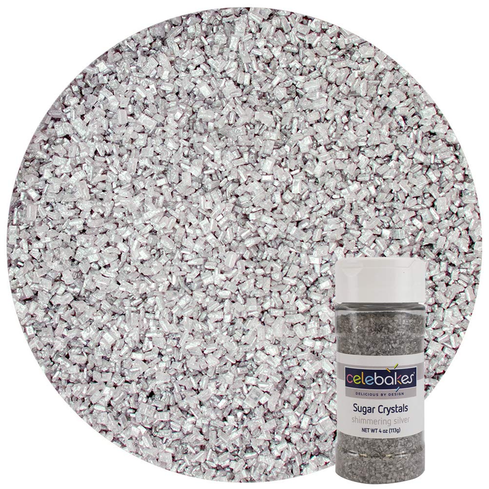 Celebakes Shimmering Silver Jimmies 3 oz.