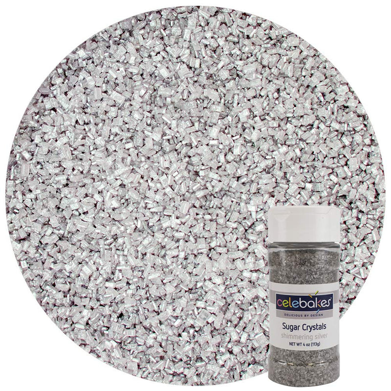 Celebakes Shimmering Silver Jimmies 3 oz.