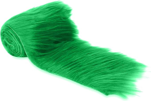Faux Fur Fabric Ribbon Kelly Green