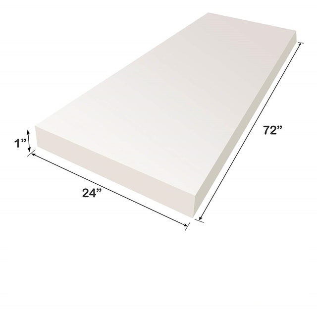 Regular Density Mattress Cushion Foam ( 1″ H x 24″ W x 72″ L )