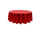 Polyester Poplin Fabric - Seamless Round Tablecloth, 72" Diameter (1 Piece)