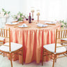 Round Ruffled Crushed Taffeta Table Cover