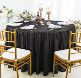 Round Ruffled Crushed Taffeta Table Cover