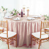 Round Ruffled Crushed Taffeta Table Cover