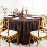 Round Ruffled Crushed Taffeta Table Cover