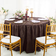 Round Fitted Crushed Taffeta Tablecloth