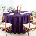 Round Ruffled Crushed Taffeta Table Cover